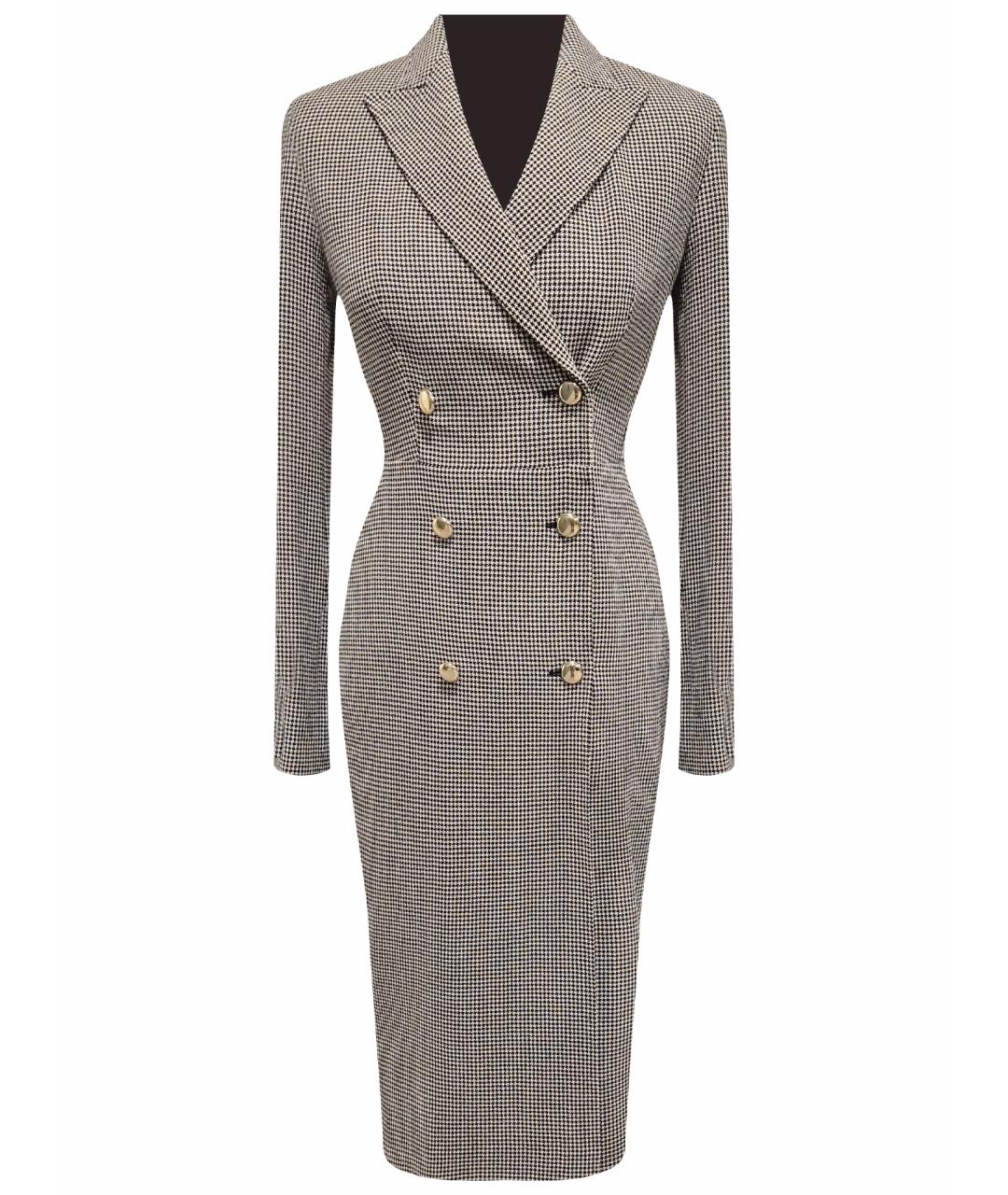 MAX MARA Мульти шерстяное повседневное платье, фото 1