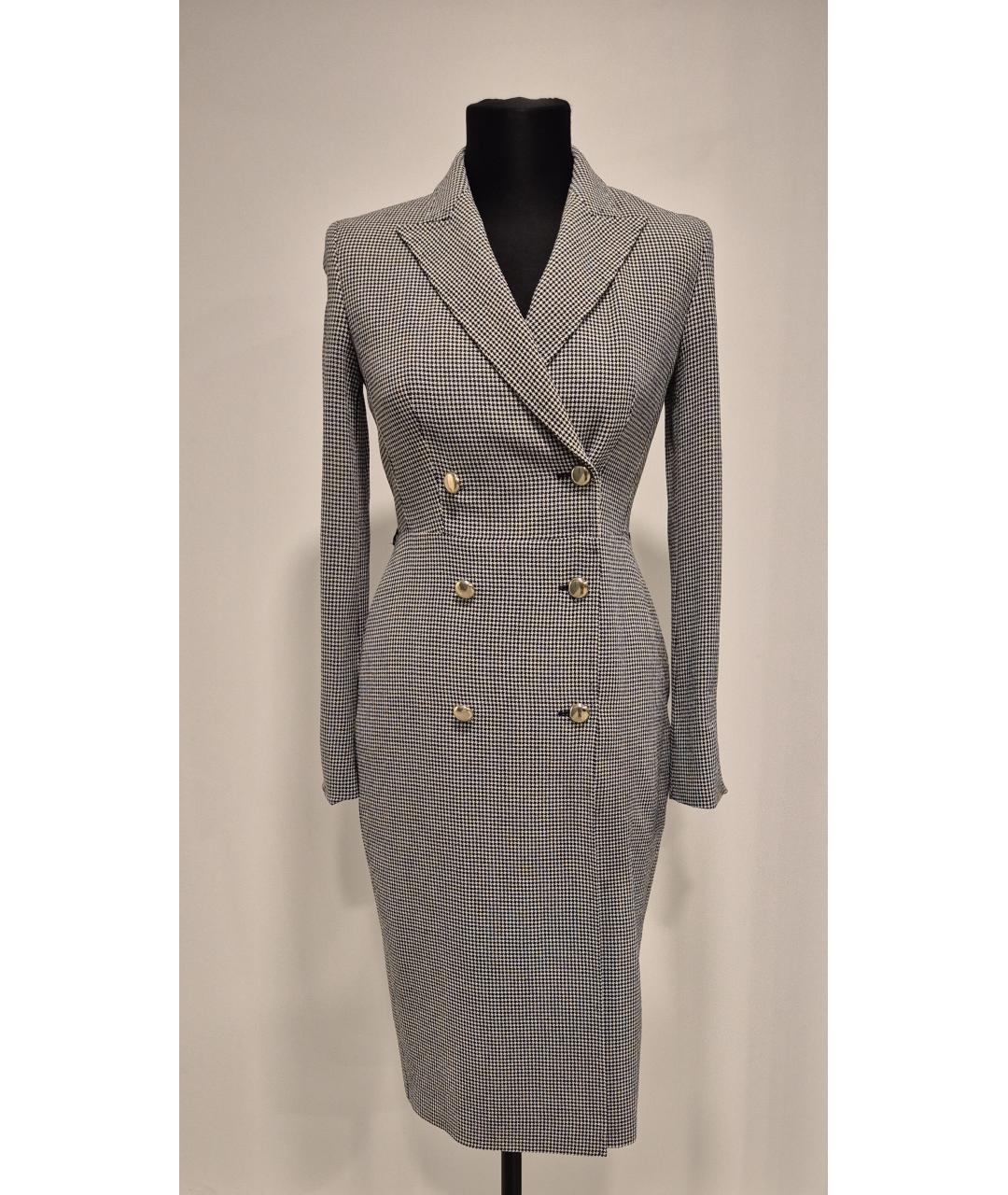 MAX MARA Мульти шерстяное повседневное платье, фото 10