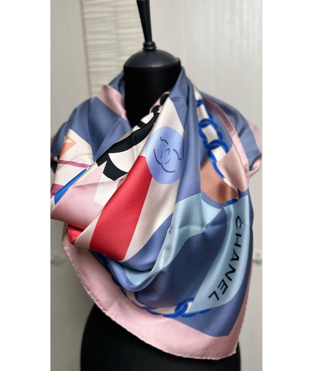 CHANEL Мульти шелковый платок, фото 4