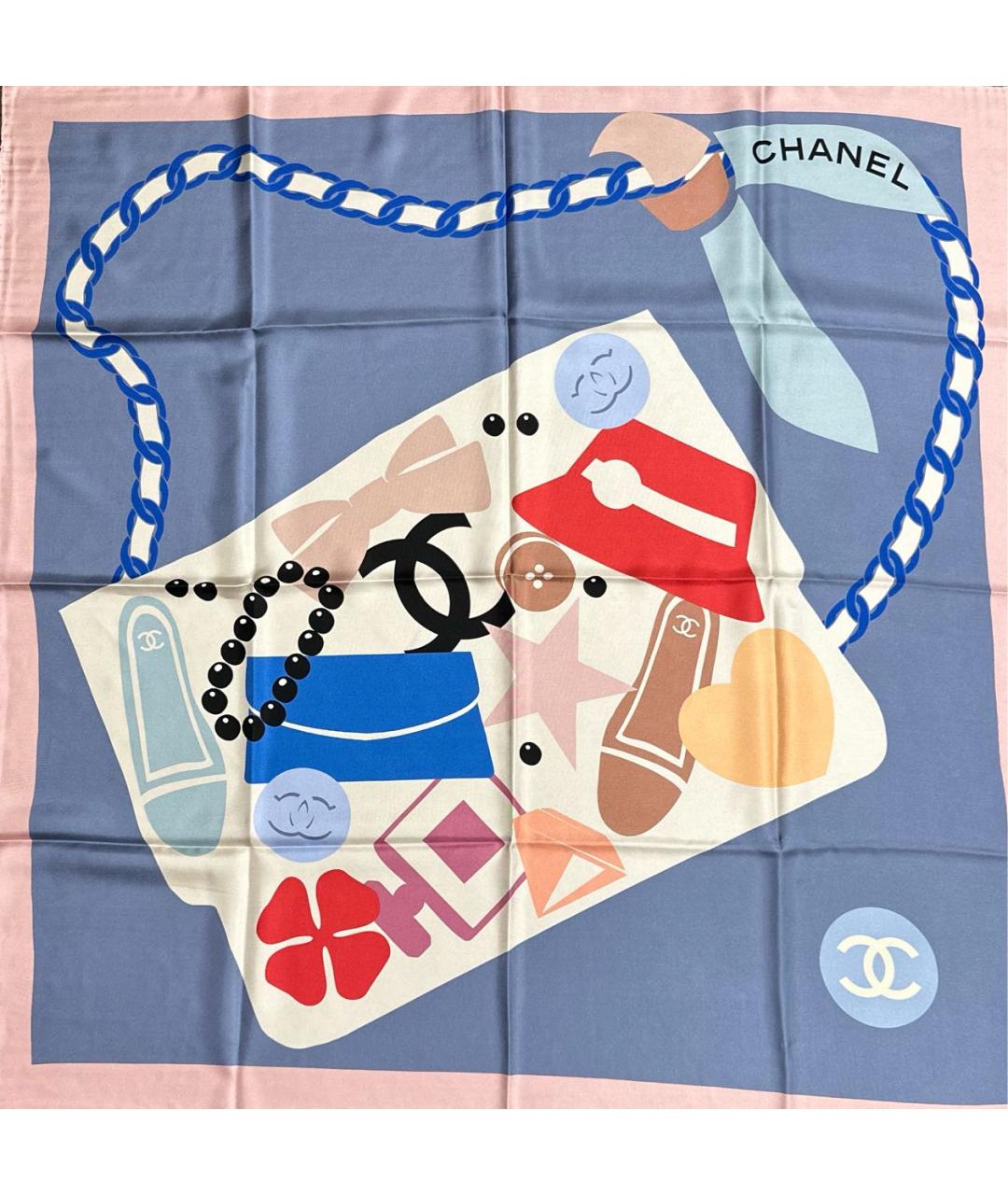 CHANEL Мульти шелковый платок, фото 9