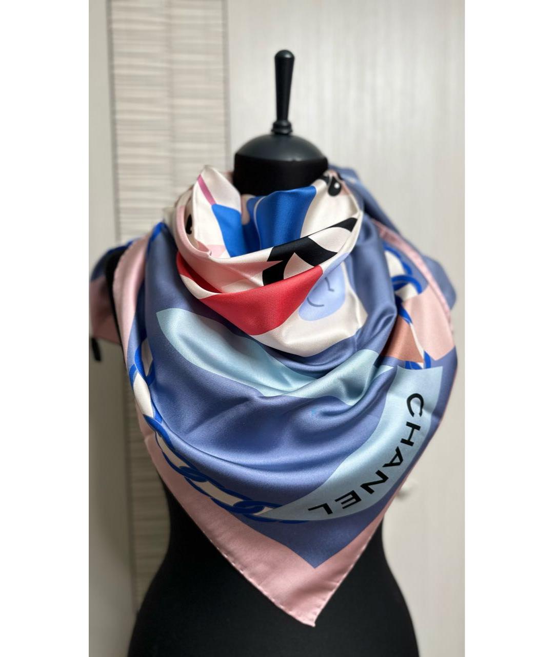 CHANEL Мульти шелковый платок, фото 2