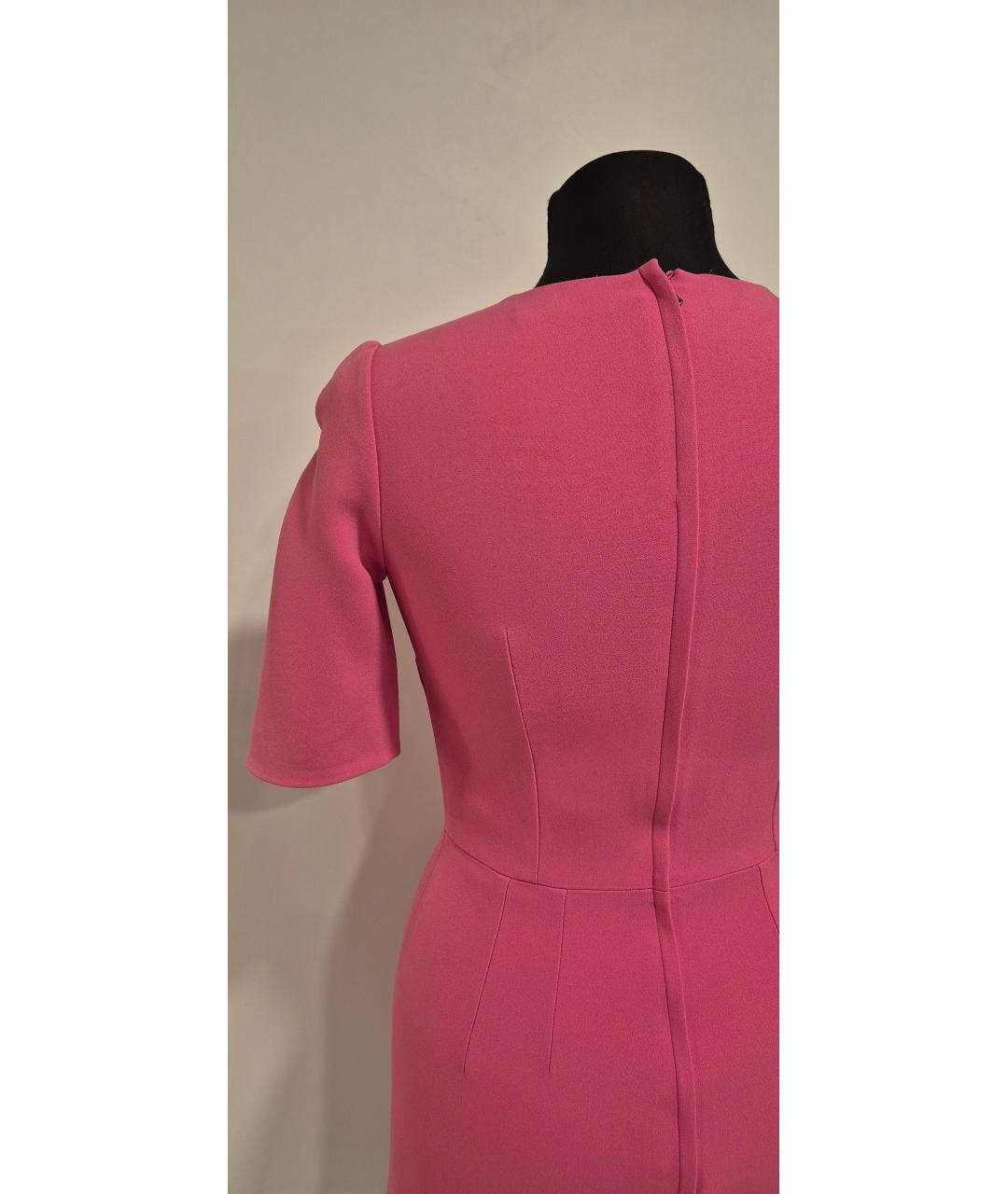 DOLCE&GABBANA Розовое вискозное повседневное платье, фото 2