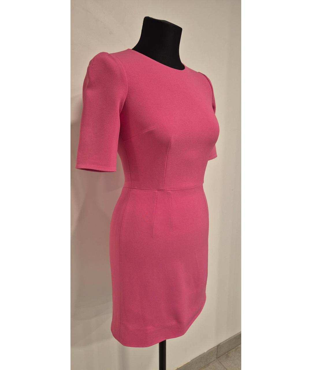 DOLCE&GABBANA Розовое вискозное повседневное платье, фото 3