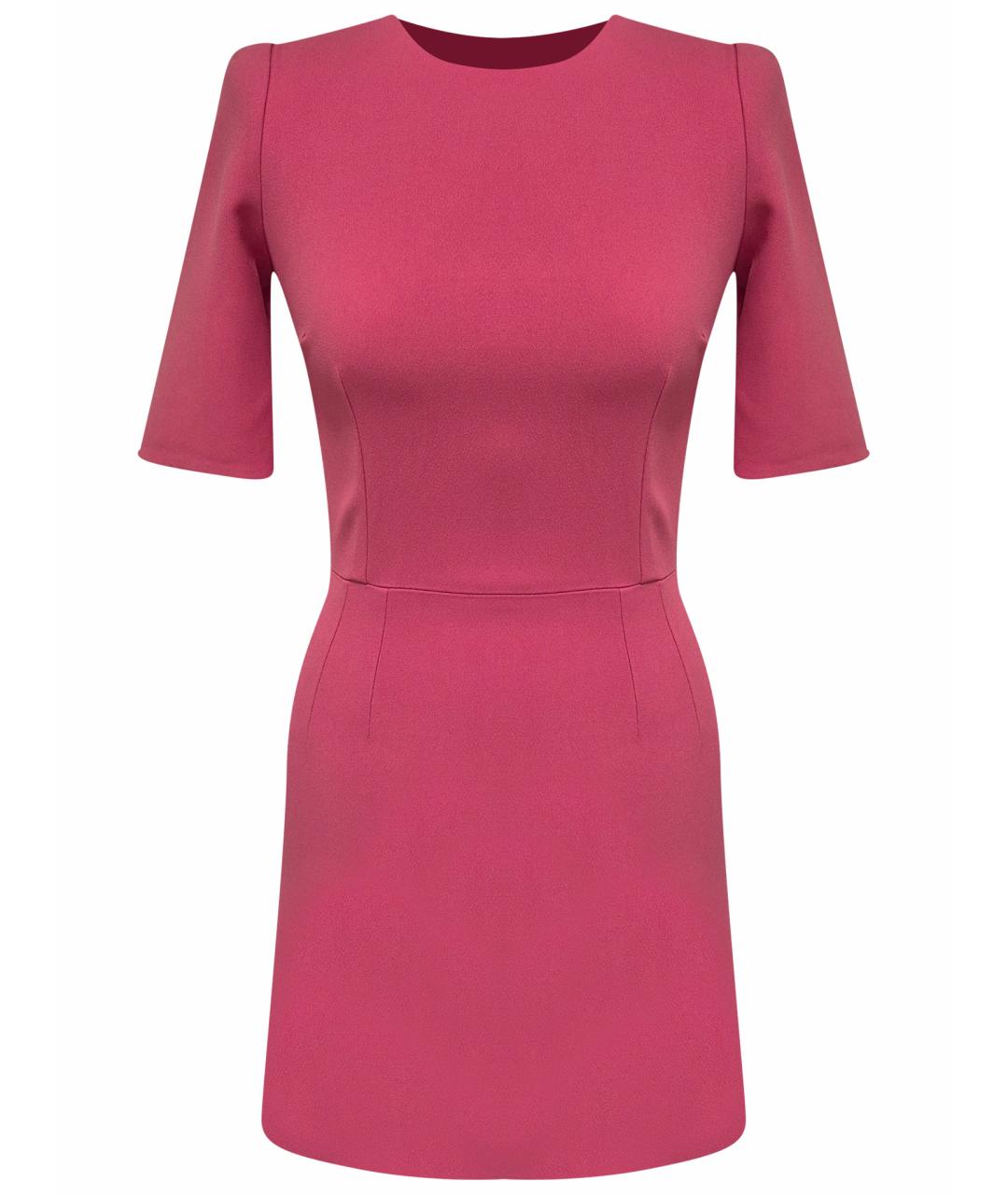 DOLCE&GABBANA Розовое вискозное повседневное платье, фото 1