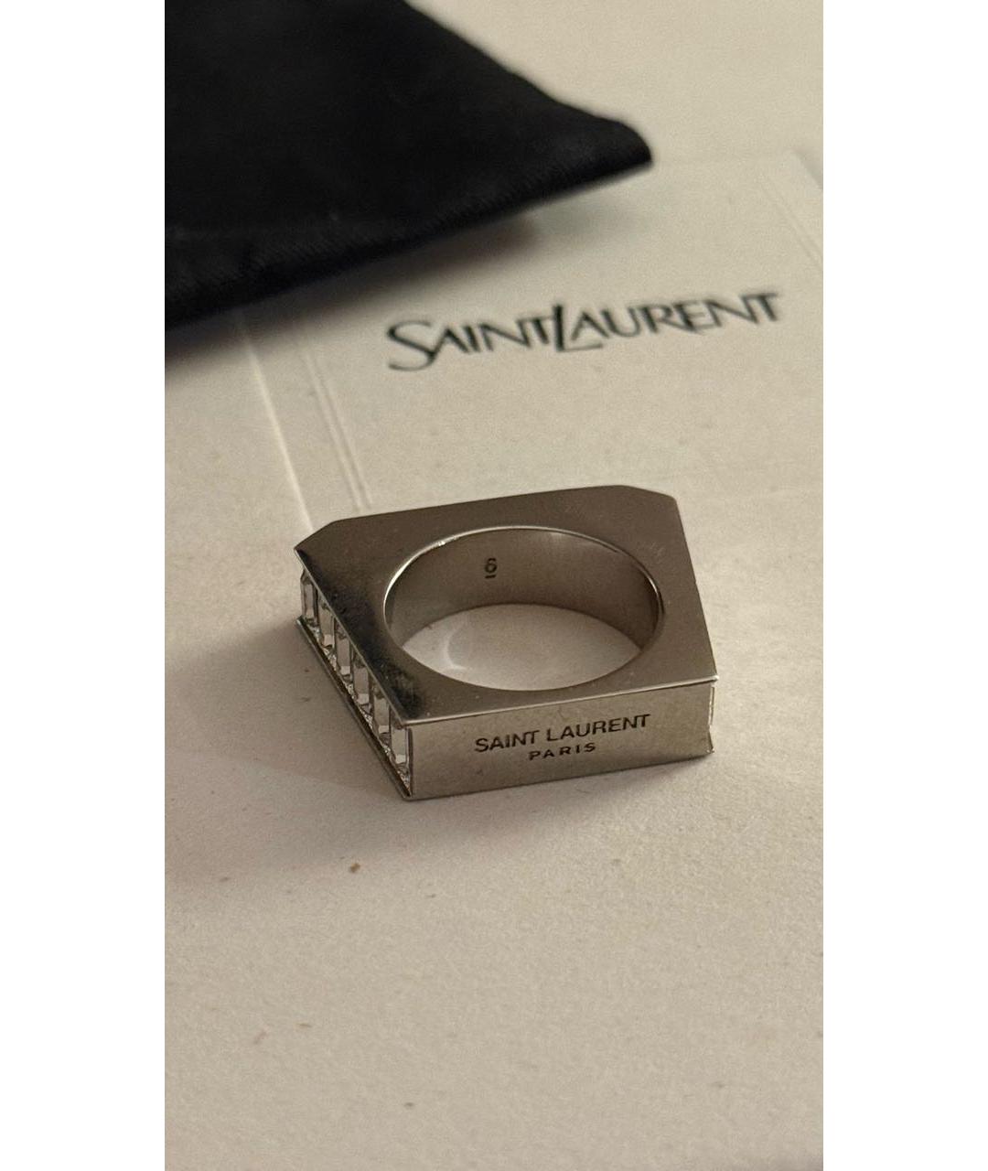 SAINT LAURENT Серебряное латунное кольцо, фото 5