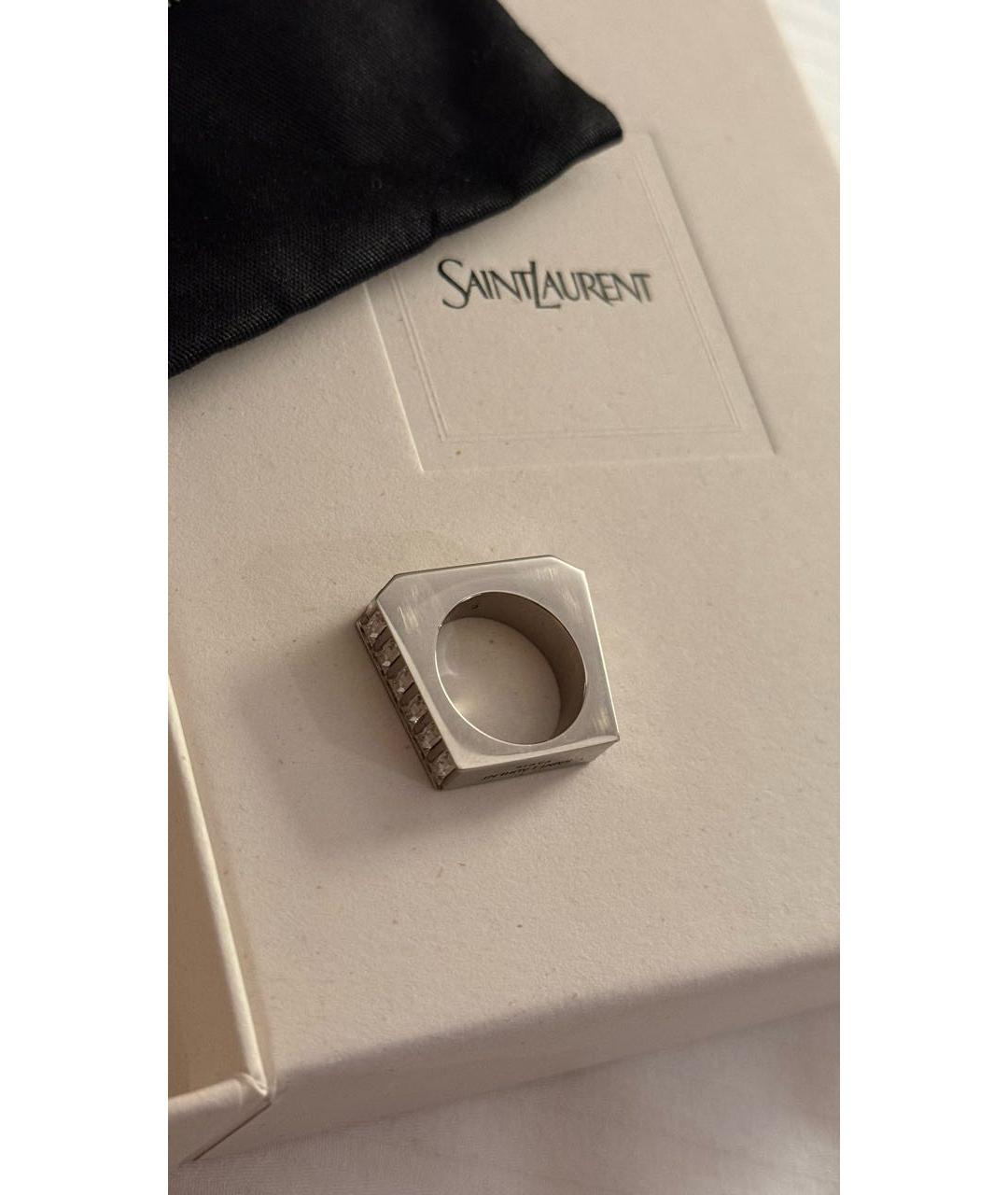 SAINT LAURENT Серебряное латунное кольцо, фото 3
