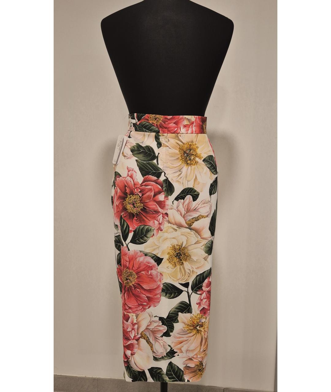 DOLCE&GABBANA Мульти вискозная юбка миди, фото 2