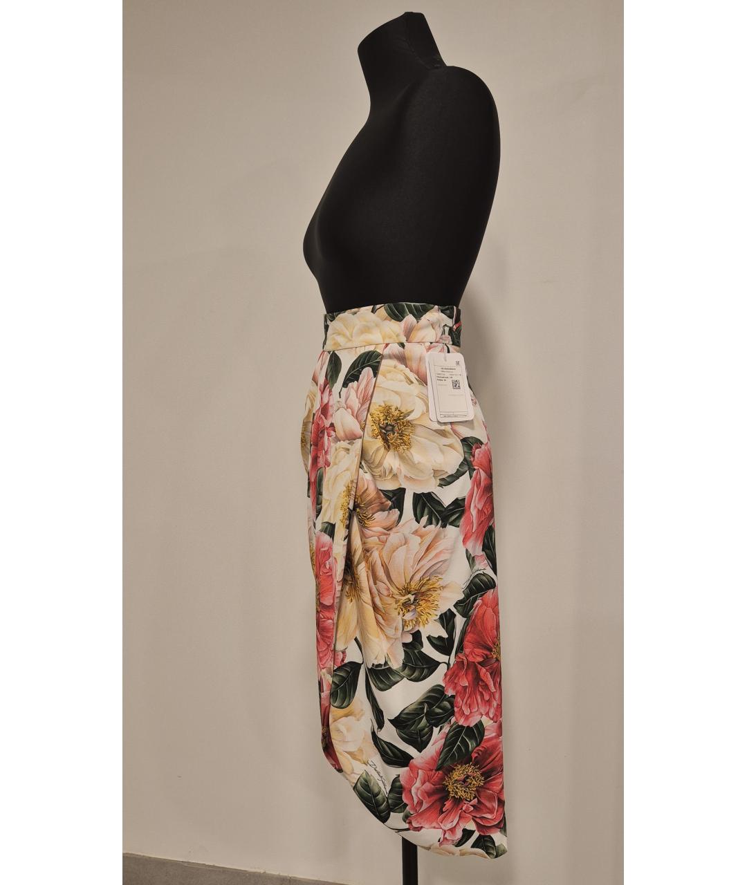 DOLCE&GABBANA Мульти вискозная юбка миди, фото 3