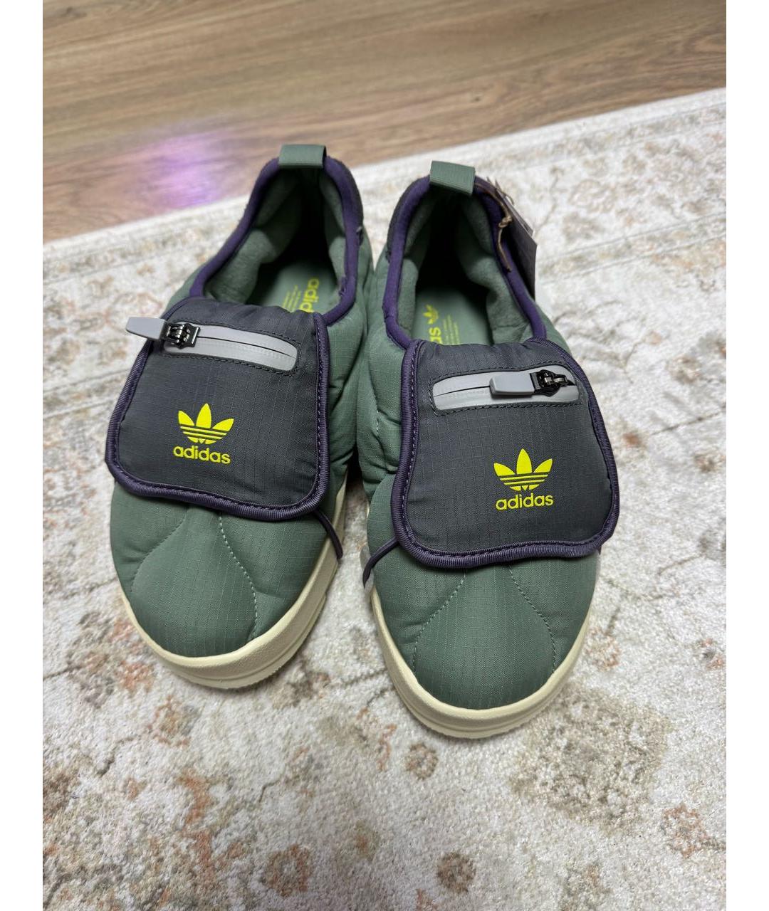 ADIDAS Зеленые текстильные ботинки, фото 2