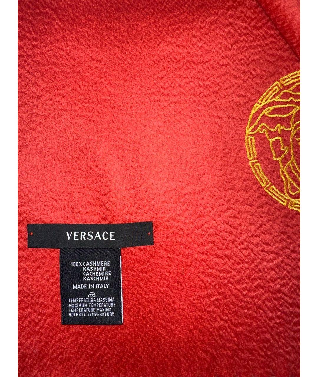 VERSACE Красный кашемировый шарф, фото 3