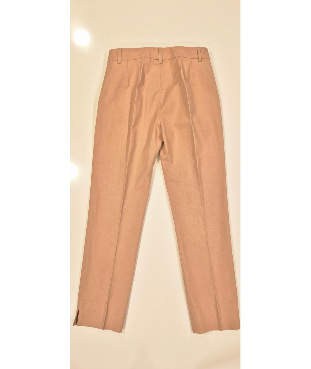 DOLCE&GABBANA Розовые шелковые брюки узкие, фото 2