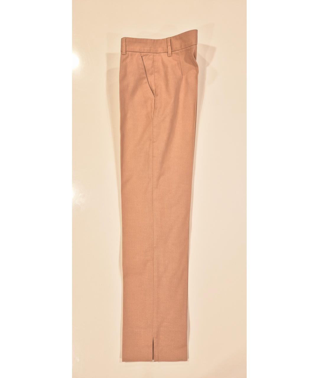 DOLCE&GABBANA Розовые шелковые брюки узкие, фото 4