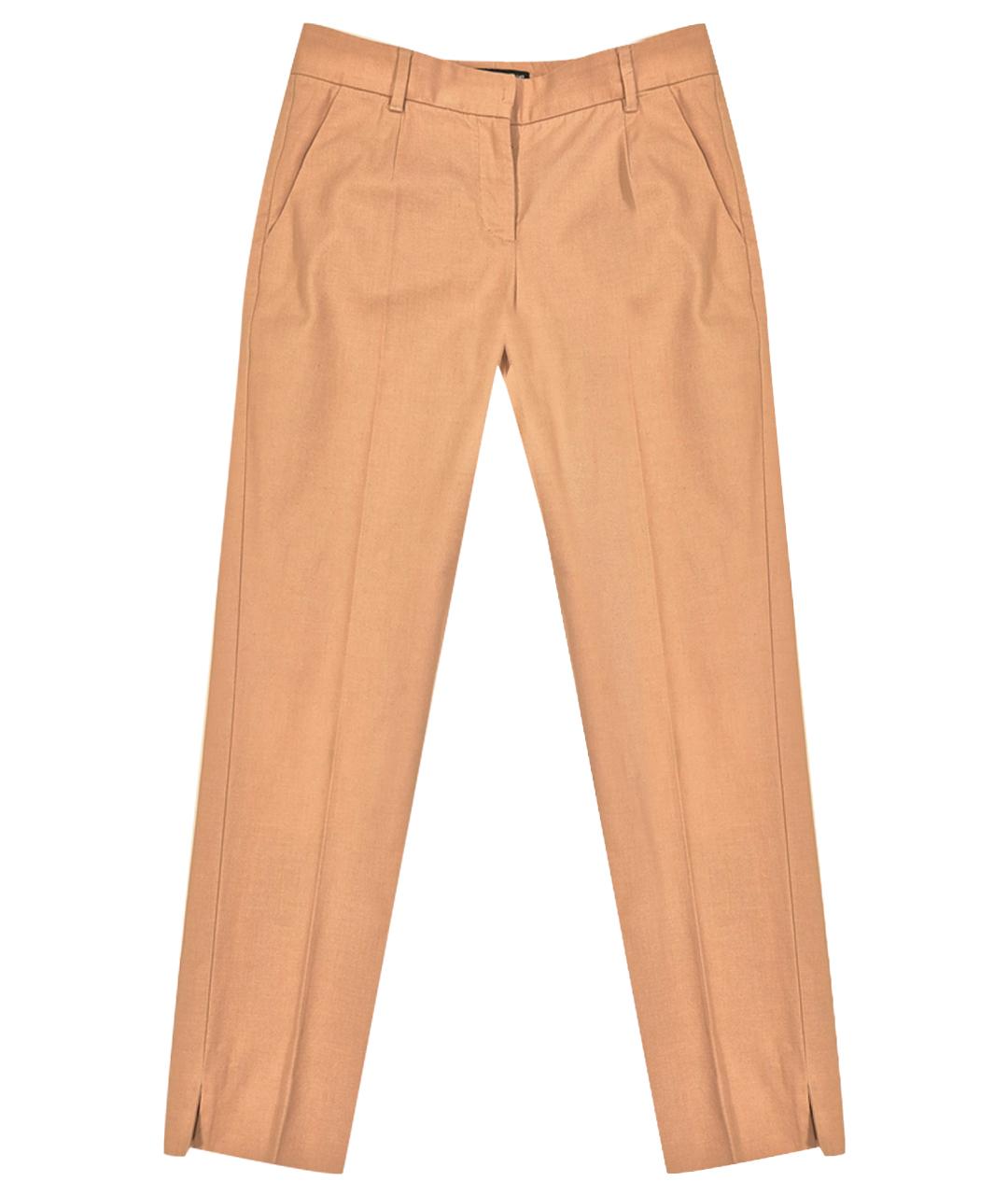 DOLCE&GABBANA Розовые шелковые брюки узкие, фото 1