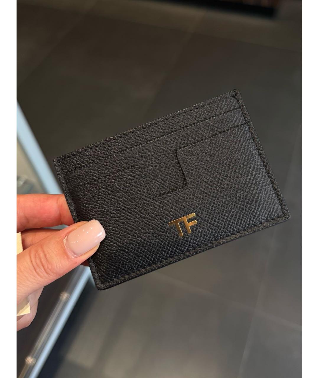 TOM FORD Черный кожаный кардхолдер, фото 4