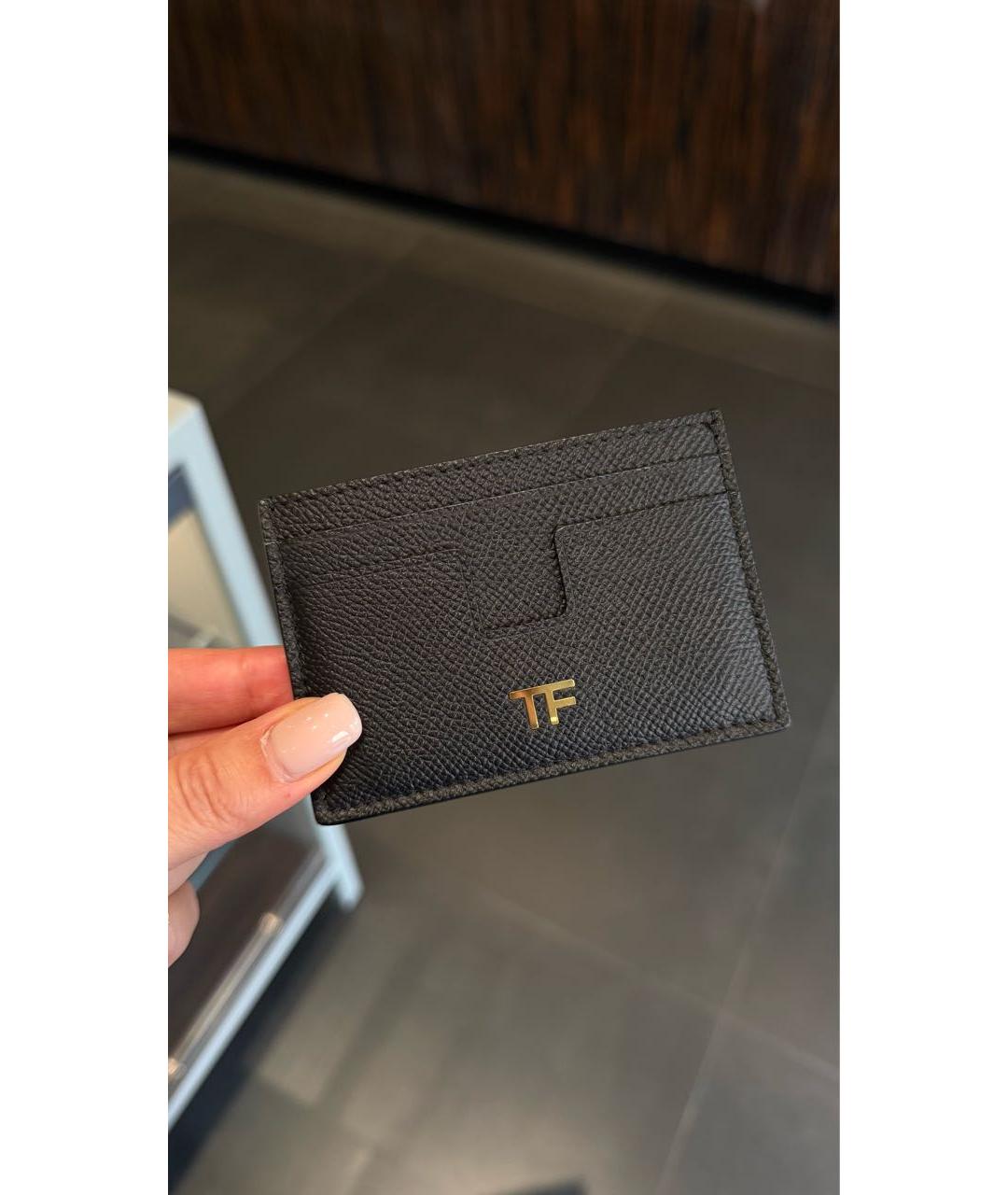 TOM FORD Черный кожаный кардхолдер, фото 2