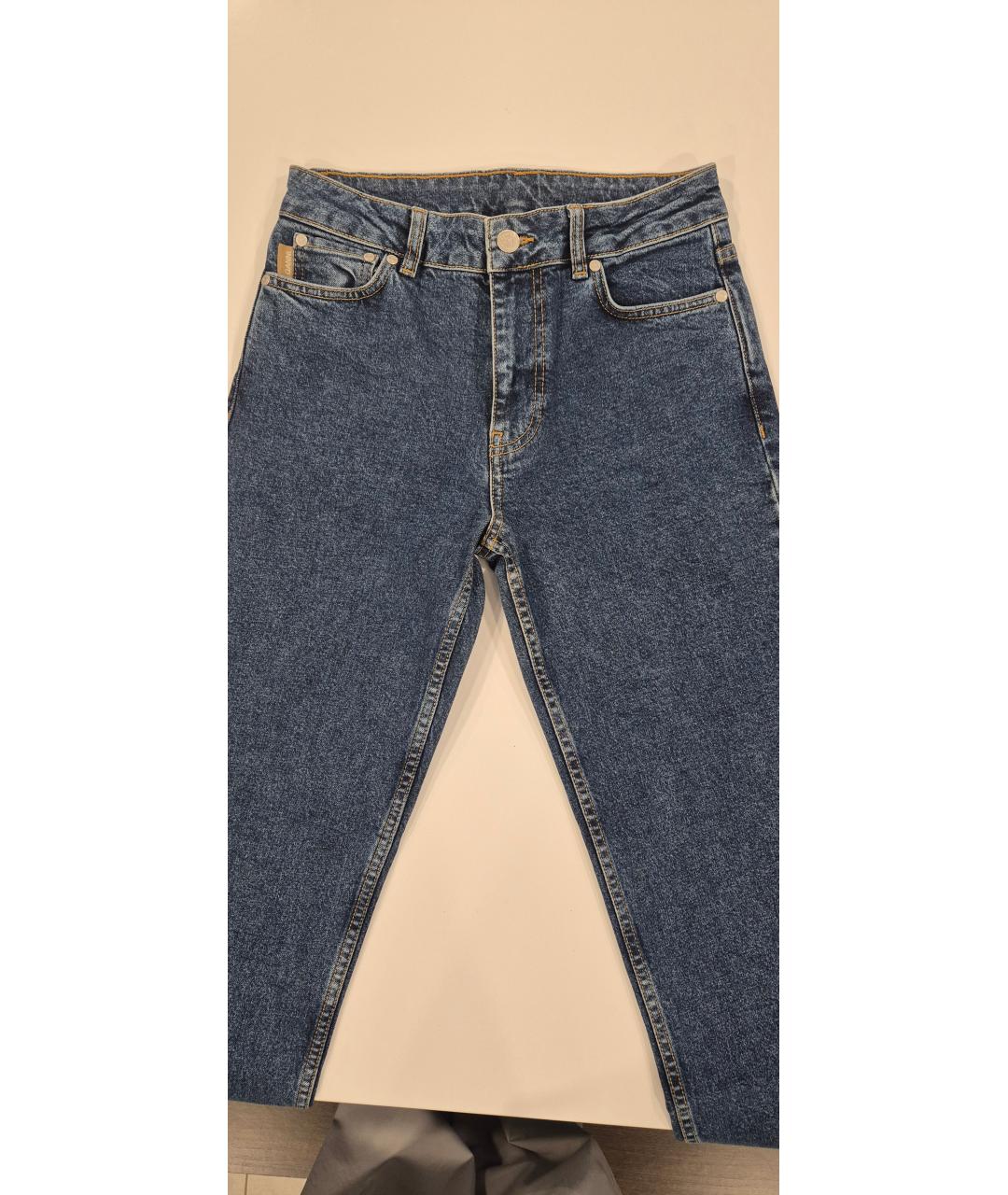 GANNI Синие хлопковые джинсы слим, фото 7