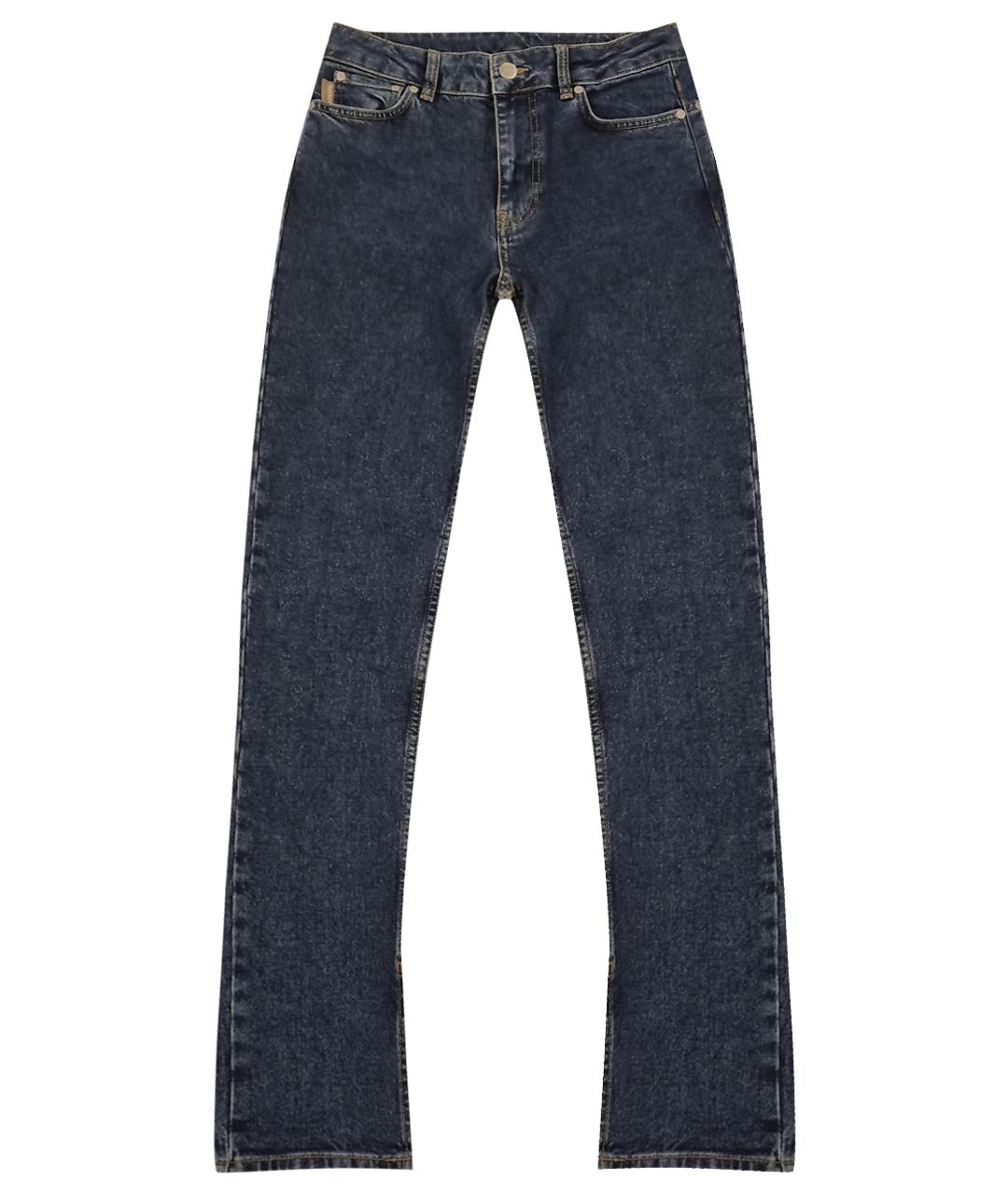 GANNI Синие хлопковые джинсы слим, фото 11