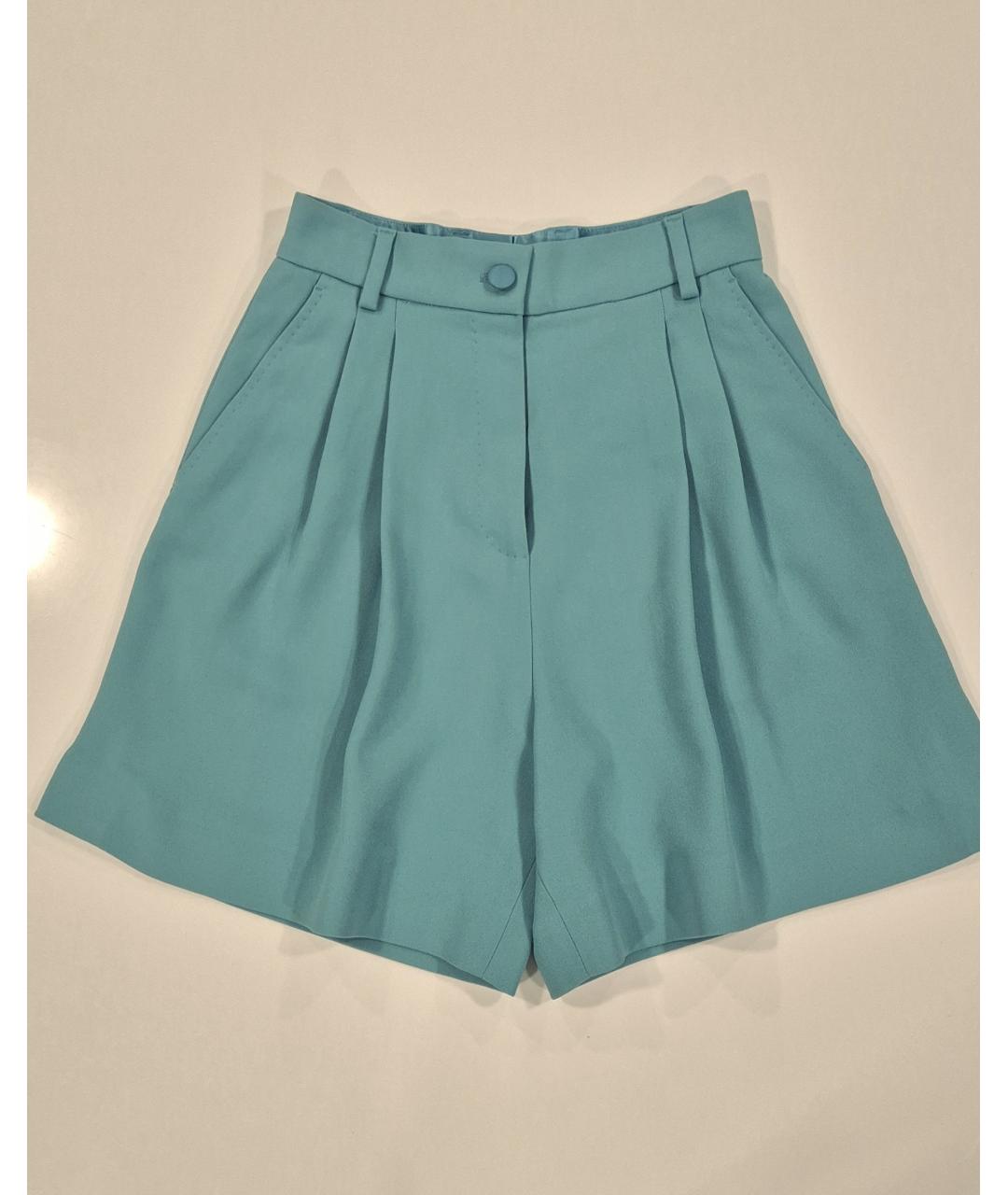 DOLCE&GABBANA Голубые креповые шорты, фото 5