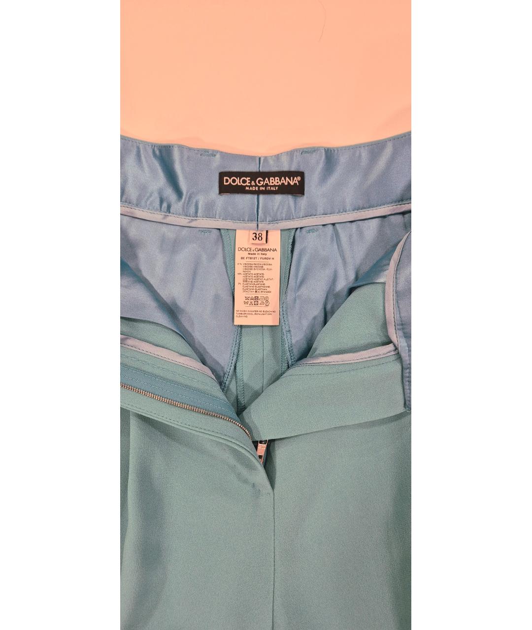 DOLCE&GABBANA Голубые креповые шорты, фото 3