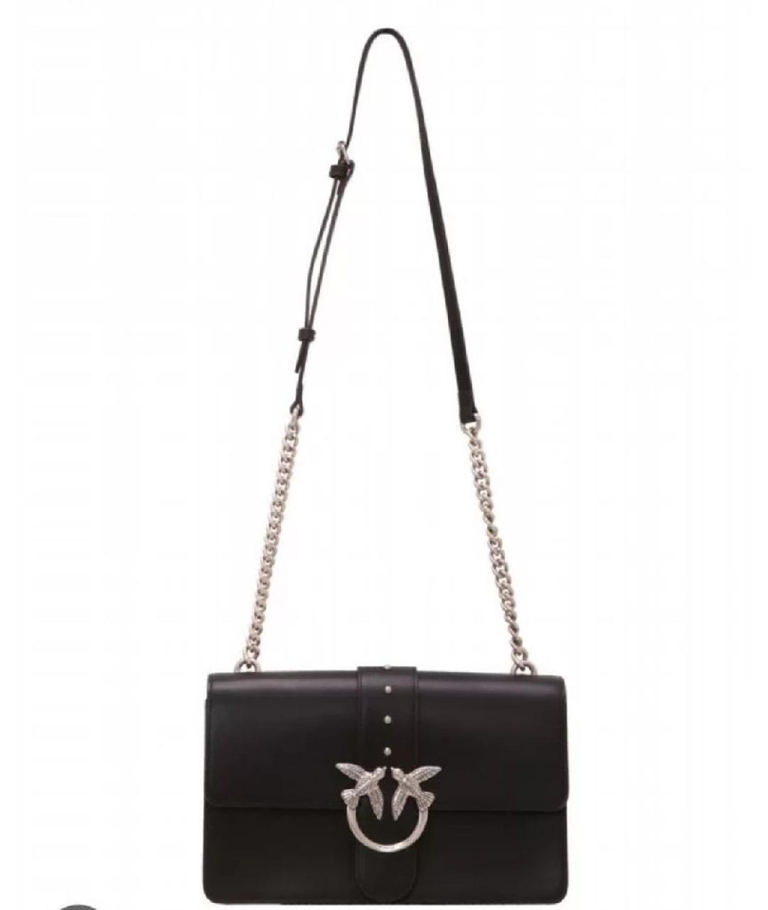 PINKO Черная кожаная сумка через плечо, фото 5