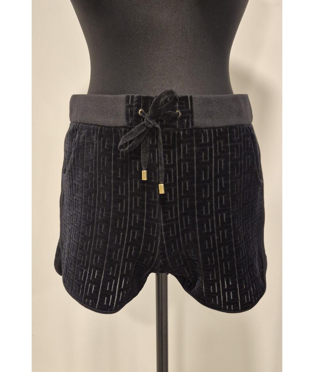 BALMAIN Черные хлопковые шорты, фото 5