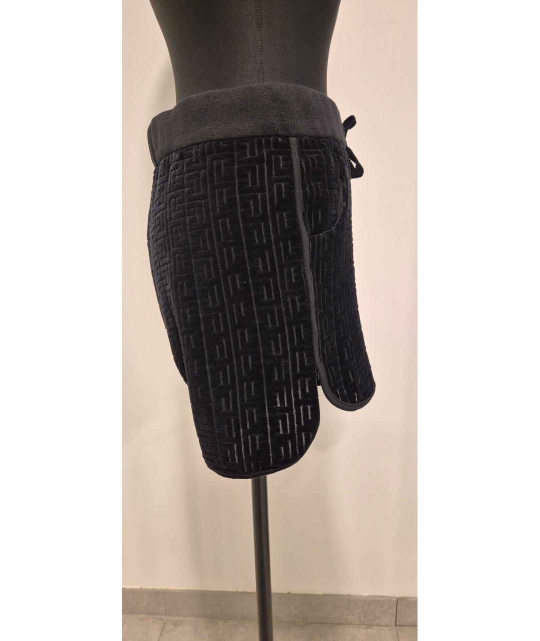 BALMAIN Черные хлопковые шорты, фото 2