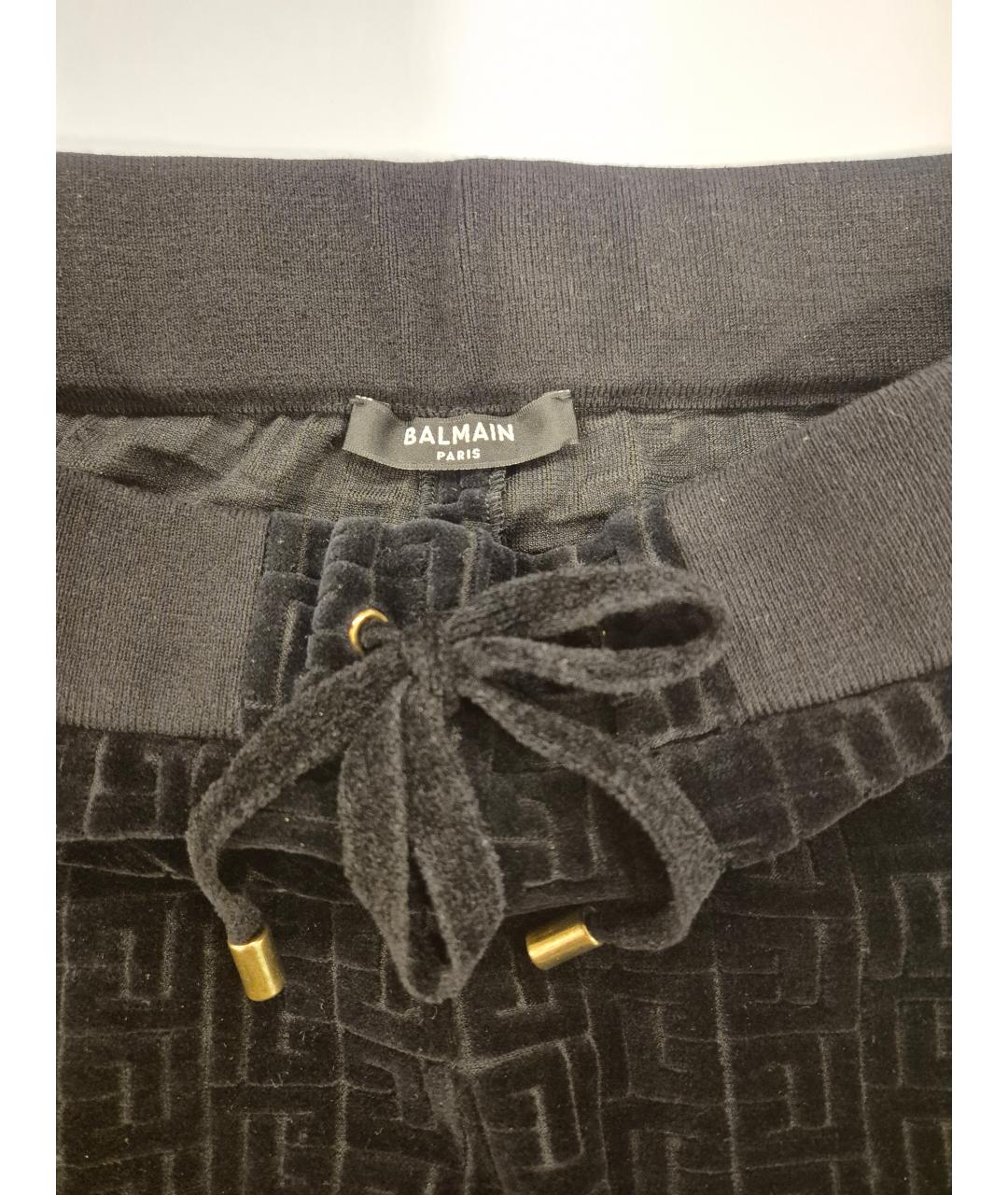 BALMAIN Черные хлопковые шорты, фото 4