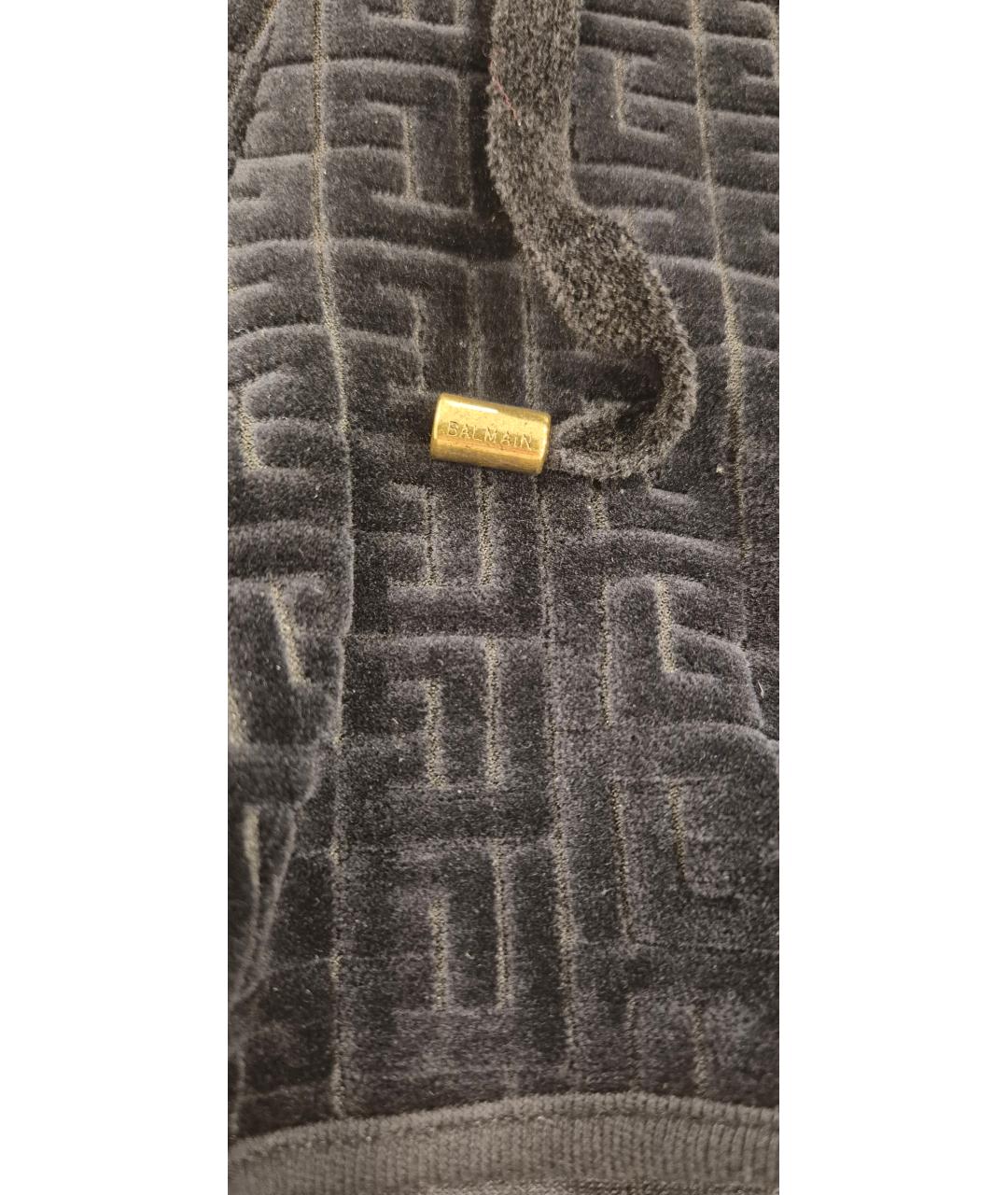 BALMAIN Черные хлопковые шорты, фото 3