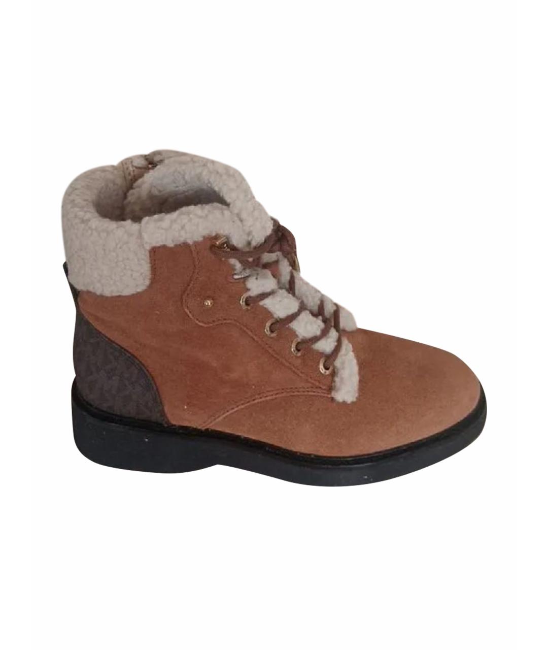 MICHAEL KORS Коричневые замшевые ботинки, фото 5