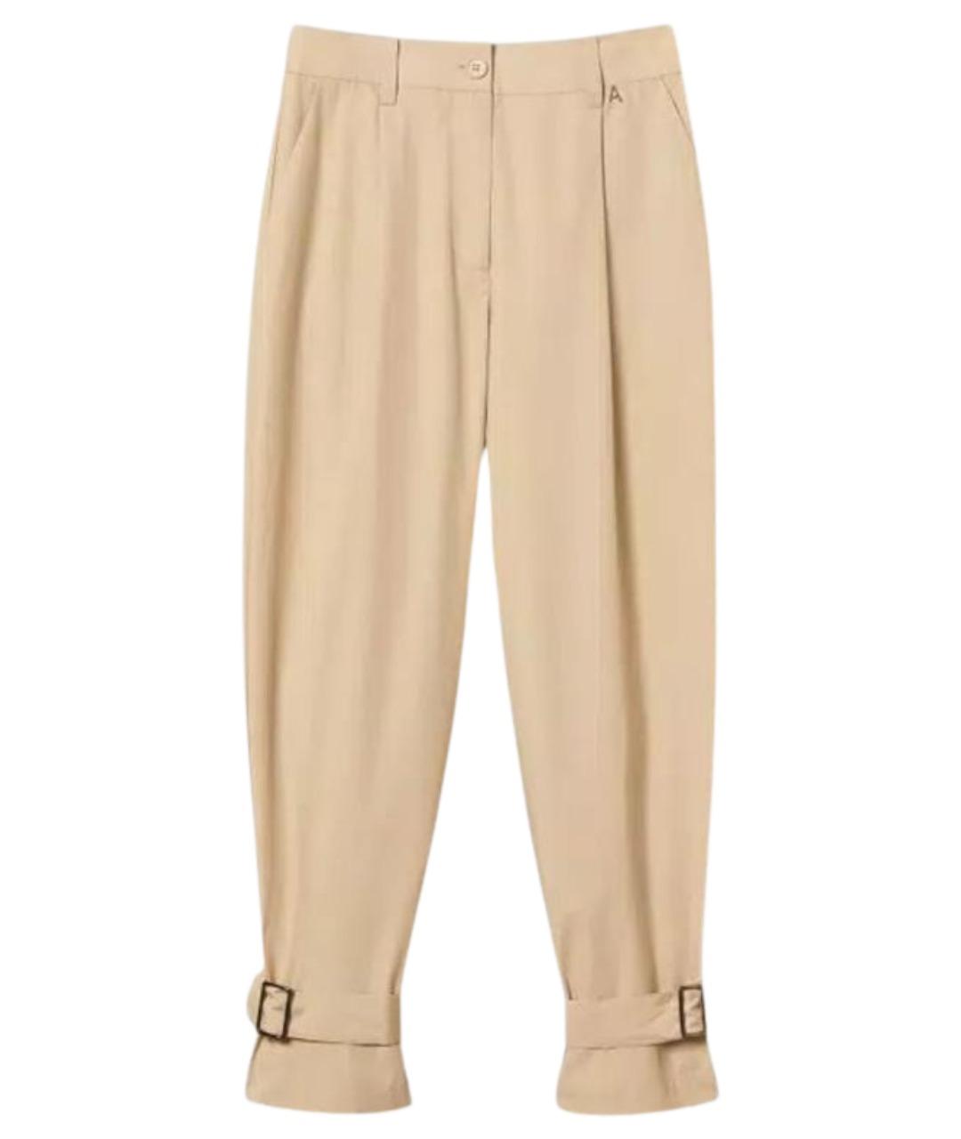 TWIN-SET Хлопковые прямые брюки, фото 1