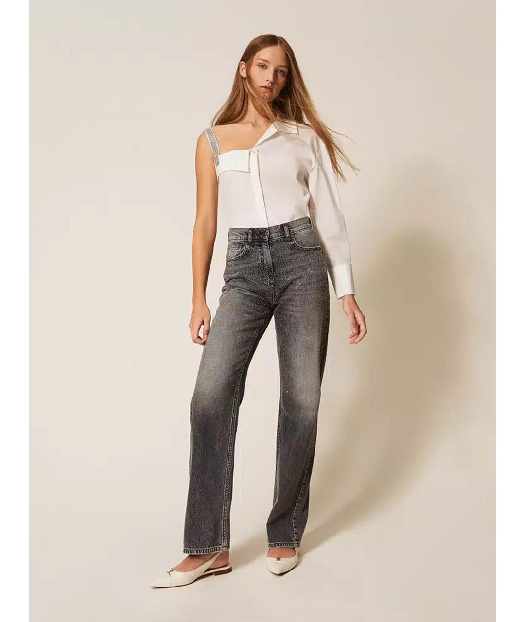 TWIN-SET Белая хлопковая рубашка, фото 2