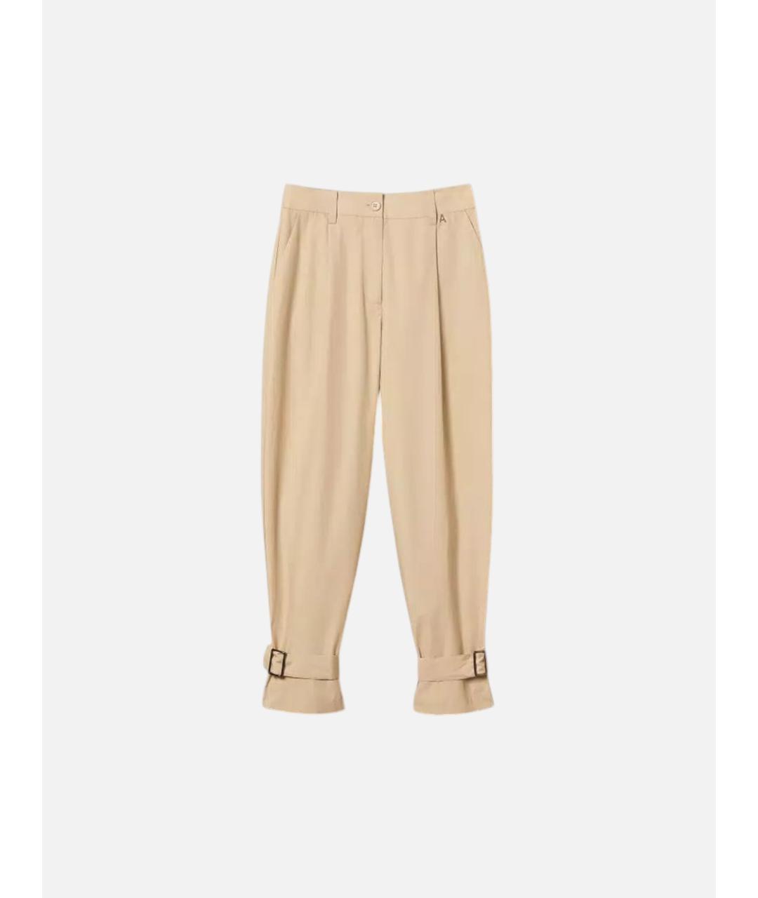 TWIN-SET Хлопковые прямые брюки, фото 7