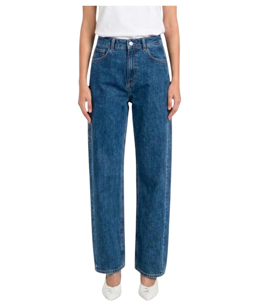 TWIN-SET Синие хлопковые прямые джинсы, фото 1