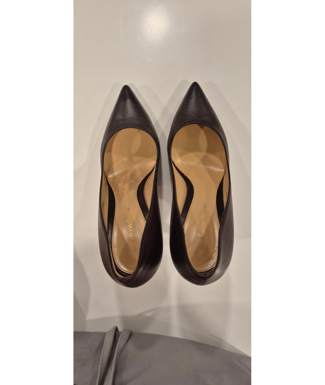 GIANVITO ROSSI Коричневые кожаные туфли, фото 4