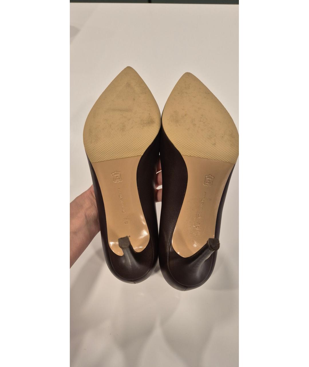 GIANVITO ROSSI Коричневые кожаные туфли, фото 6