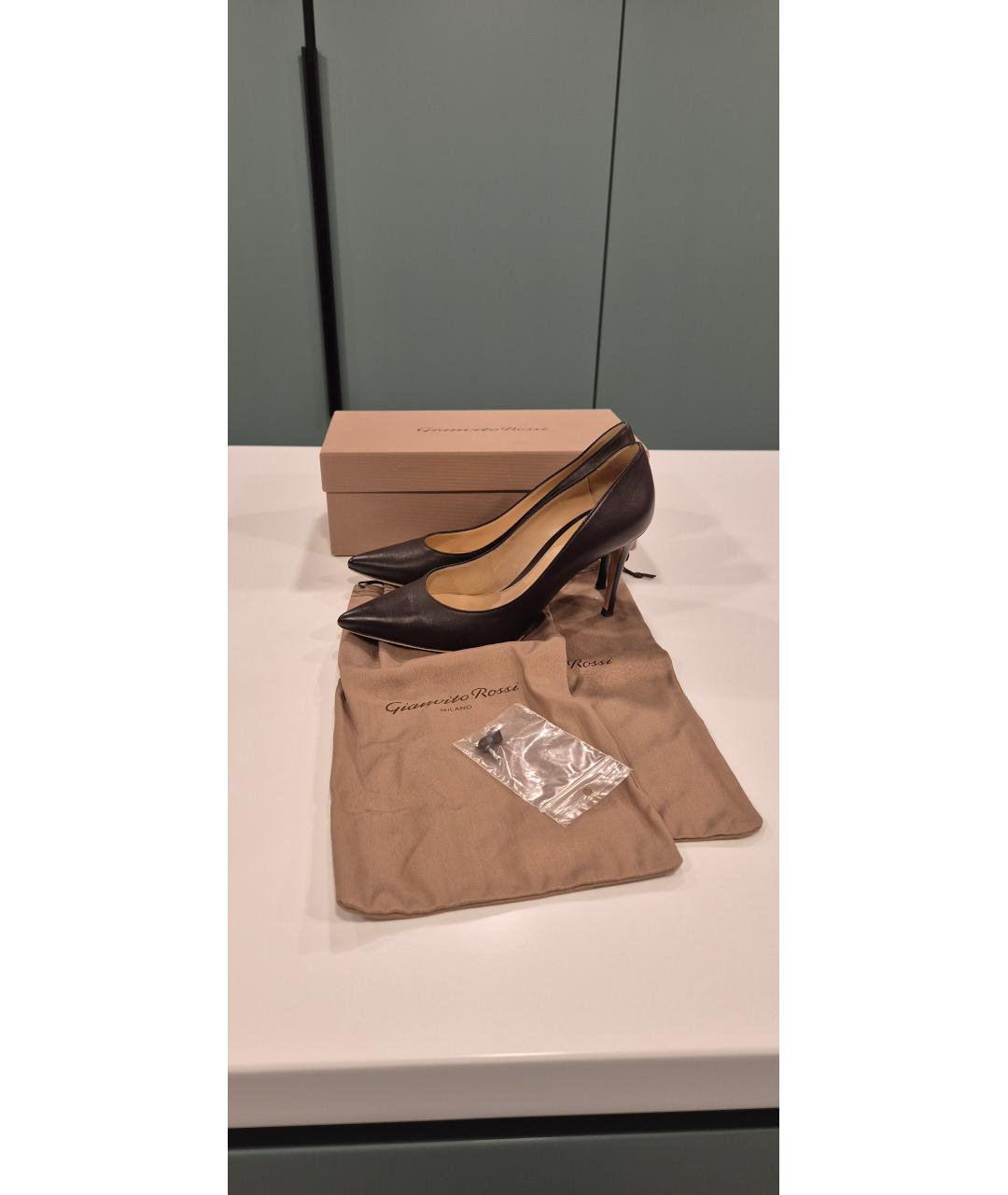 GIANVITO ROSSI Коричневые кожаные туфли, фото 9