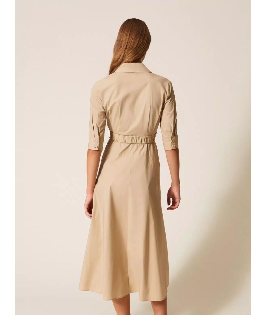TWIN-SET Хлопковое повседневное платье, фото 4