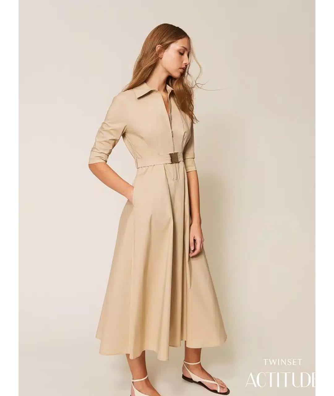 TWIN-SET Хлопковое повседневное платье, фото 2