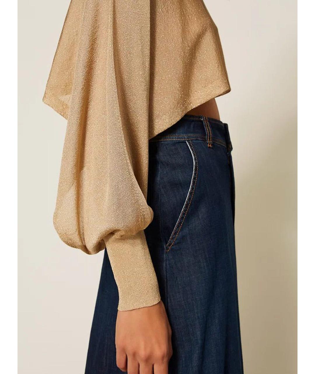 TWIN-SET Бежевый вискозный джемпер / свитер, фото 5