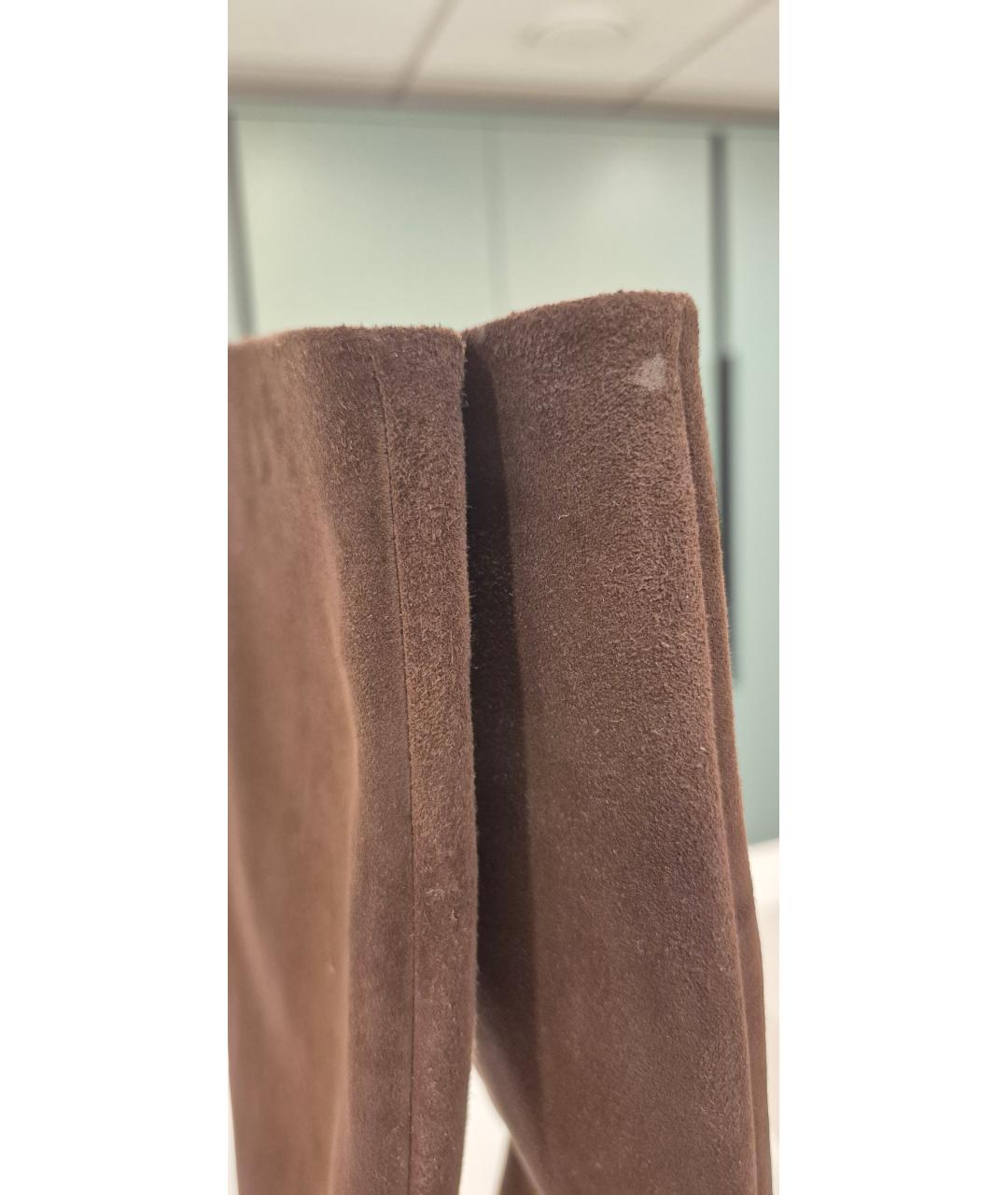 CASADEI Коричневые замшевые сапоги, фото 8