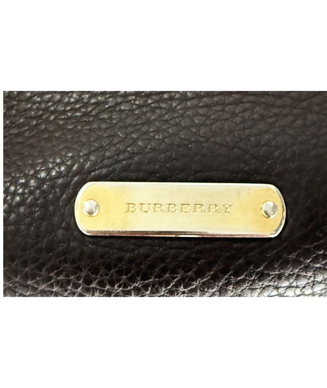 BURBERRY Черная кожаная сумка через плечо, фото 5