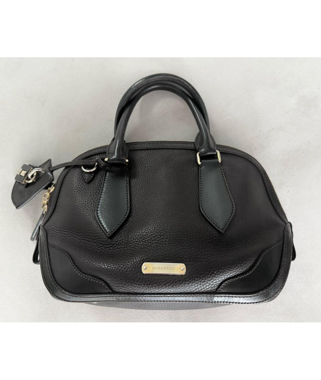 BURBERRY Черная кожаная сумка через плечо, фото 9