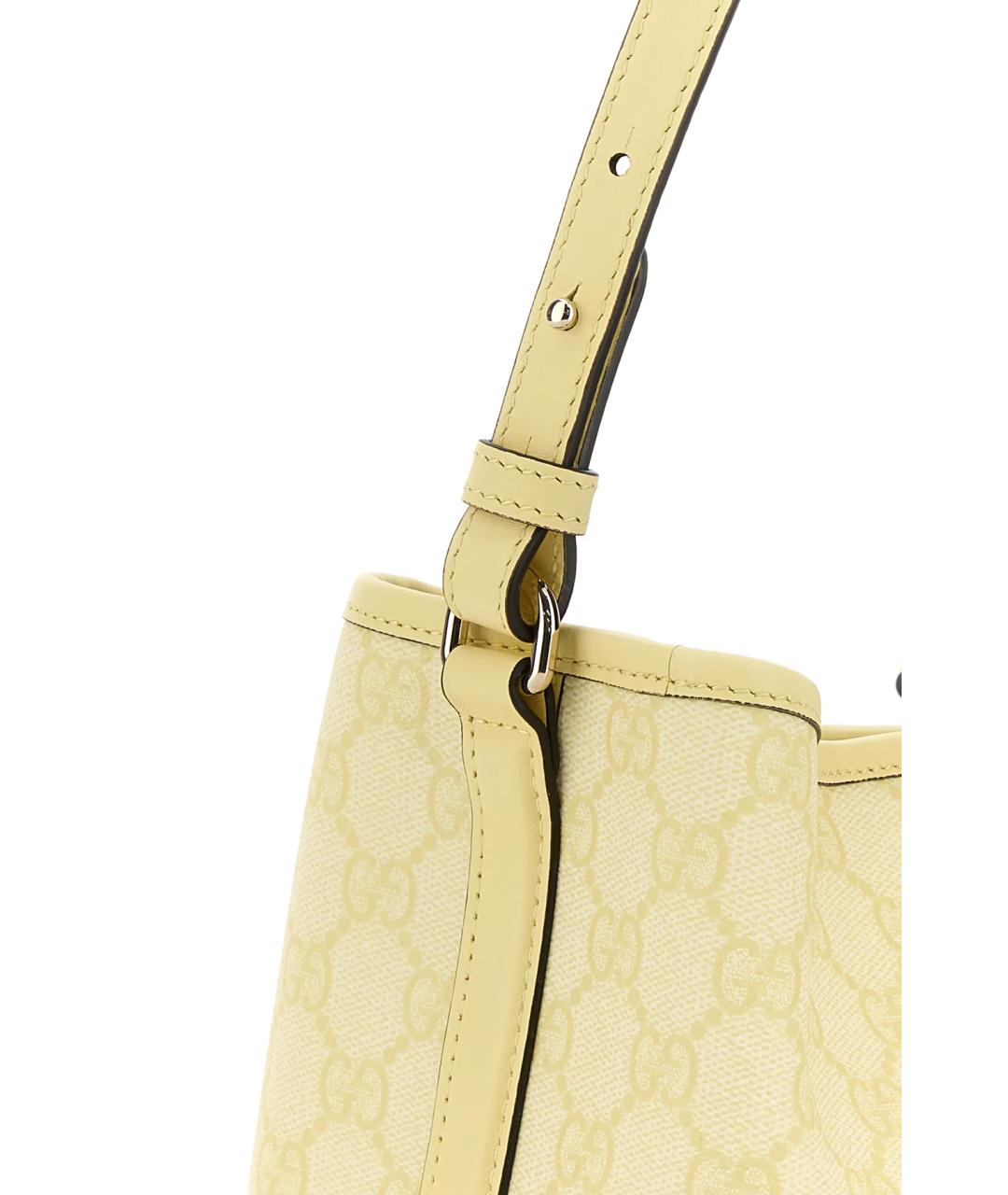 GUCCI Желтая тканевая сумка через плечо, фото 4