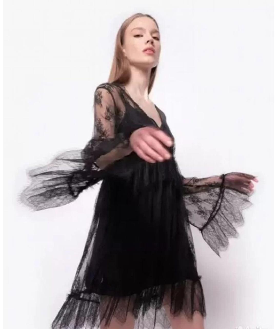 PINKO Черное полиэстеровое коктейльное платье, фото 4