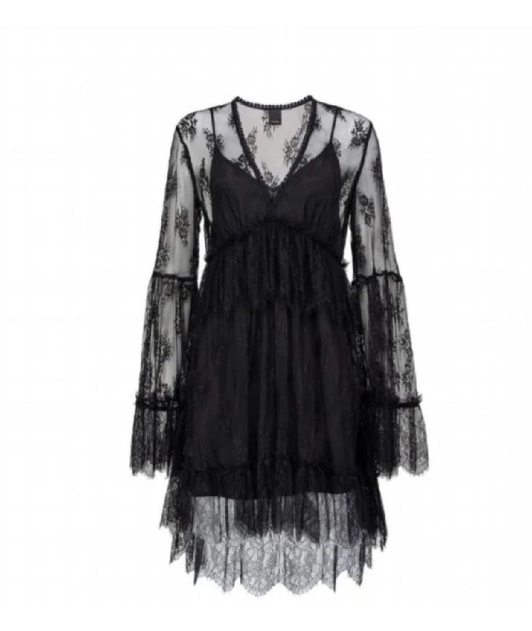 PINKO Черное полиэстеровое коктейльное платье, фото 5