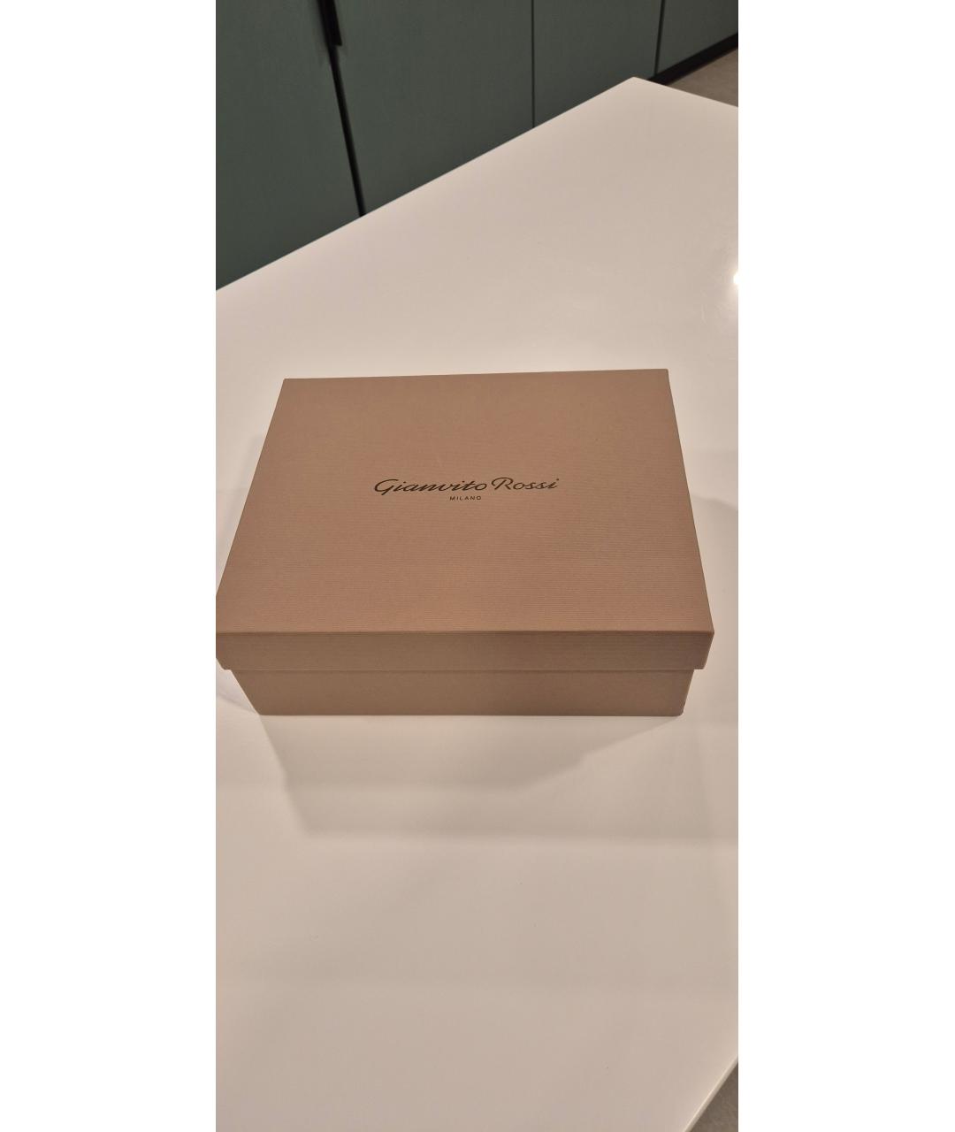 GIANVITO ROSSI Бежевые текстильные босоножки, фото 9