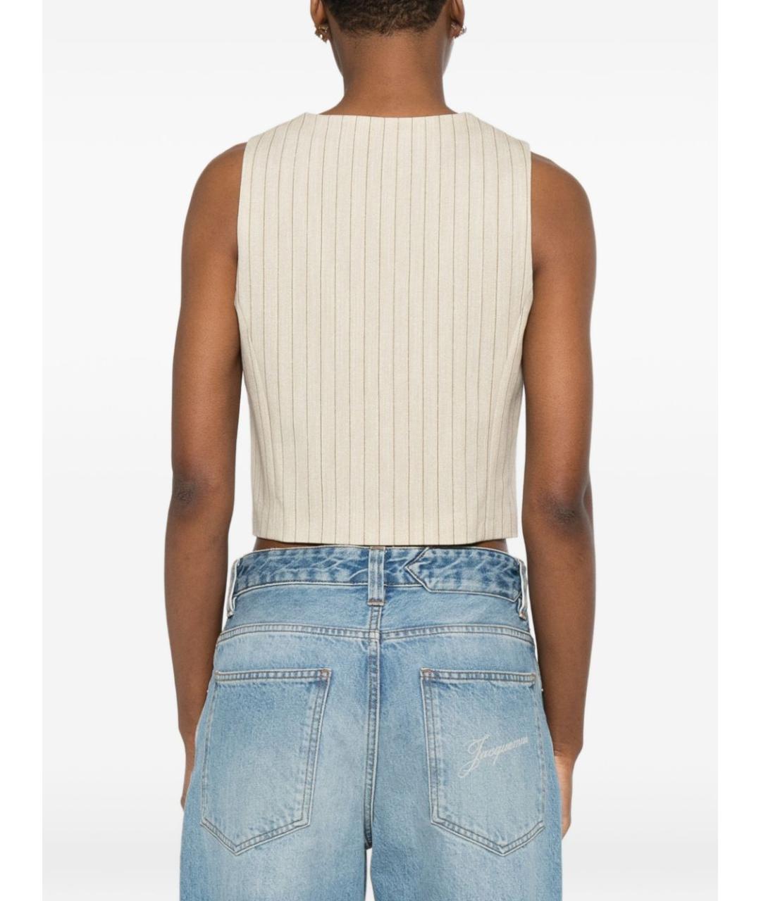 CIRCOLO 1901 Бежевая хлопковая жилетка, фото 2