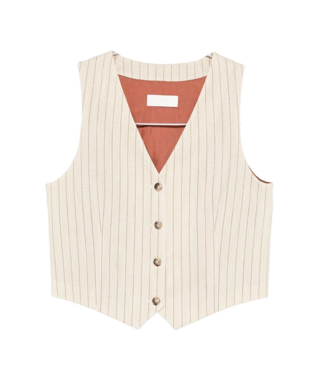 CIRCOLO 1901 Бежевая хлопковая жилетка, фото 1