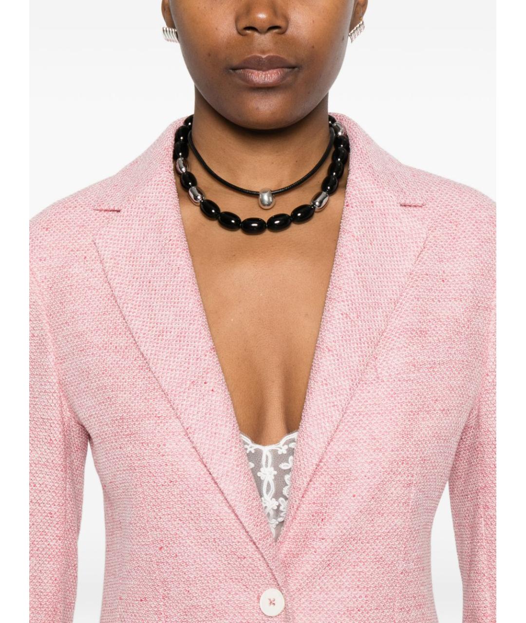 CIRCOLO 1901 Розовый льняной жакет/пиджак, фото 4