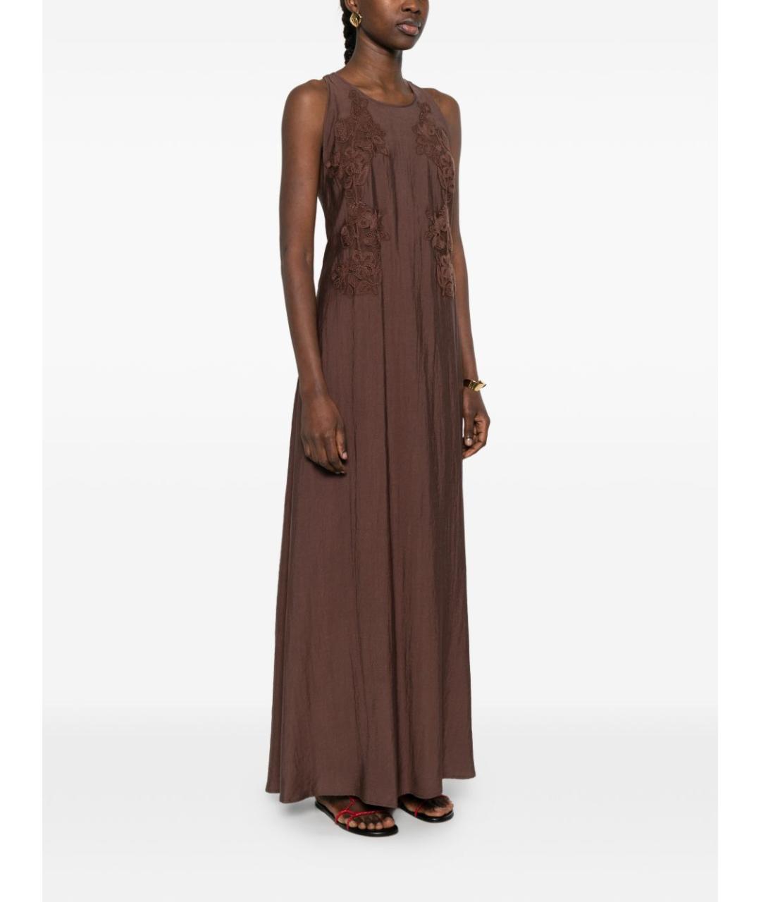 ERMANNO FIRENZE Коричневое вискозное вечернее платье, фото 3